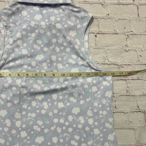 Bad Birdie NWT Baby Lush Floral Women's Sleeveless Golf Polo Shirt XS - Picture 6 of 7